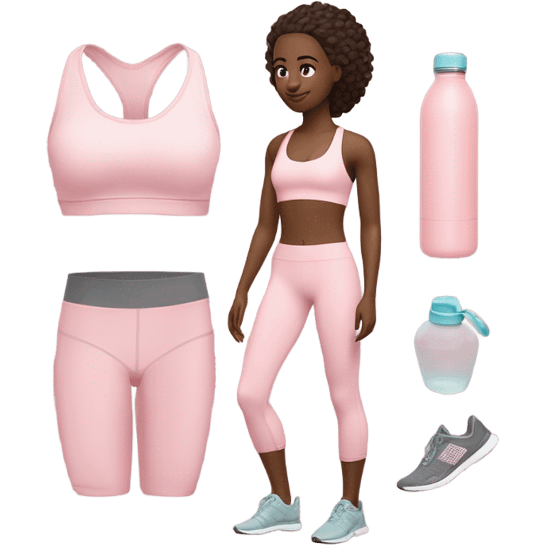 pastel pink fitness emoji