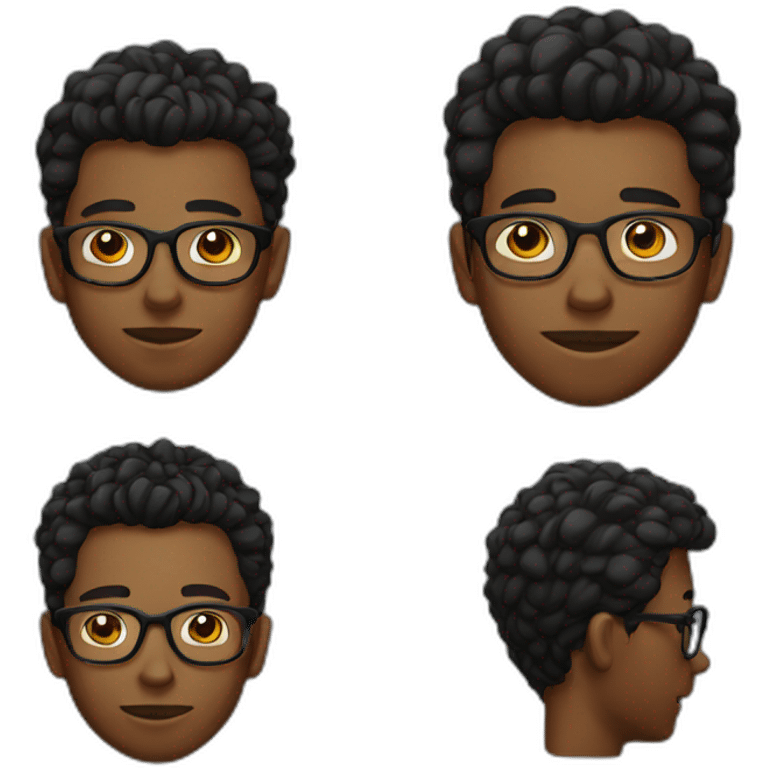 young guy with glasses emoji