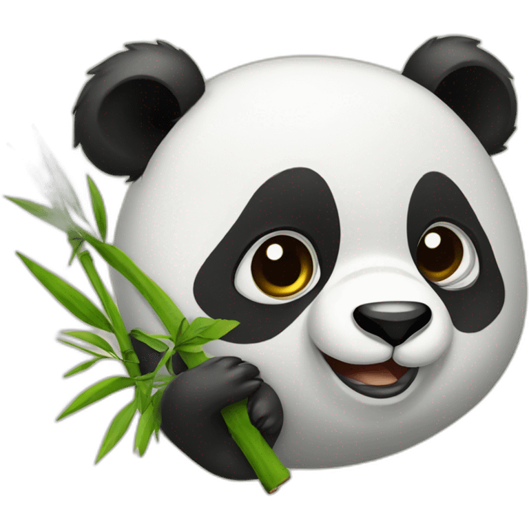 Panda eating bambou  emoji