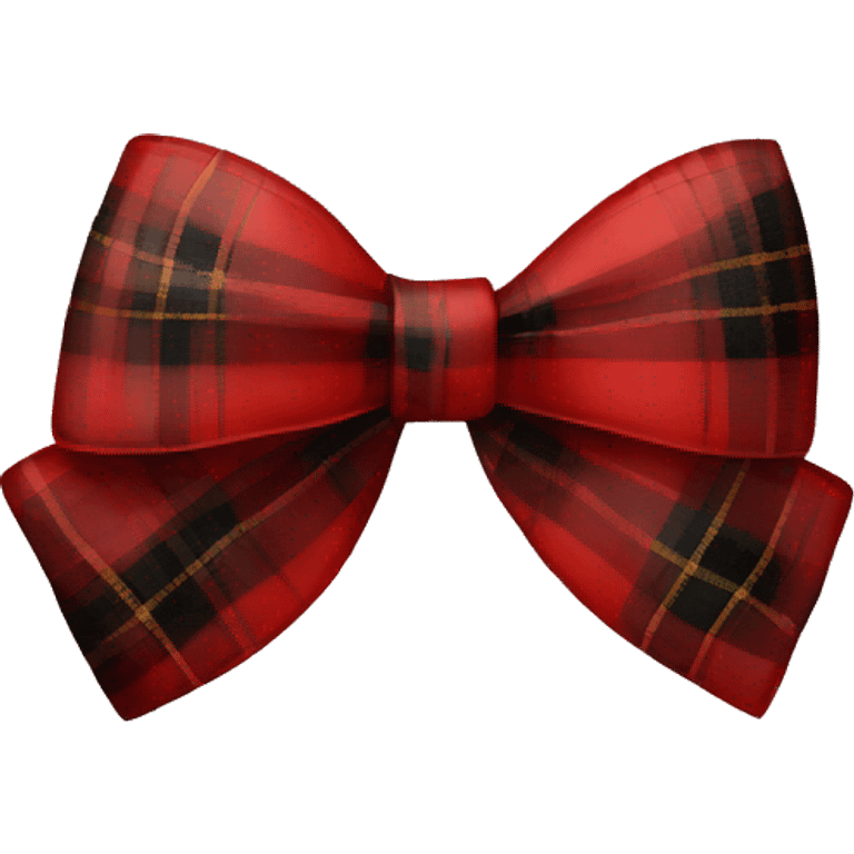 red tartan  bow emoji