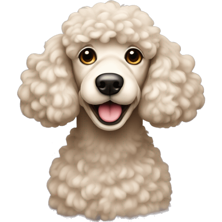 Beige old poodle emoji