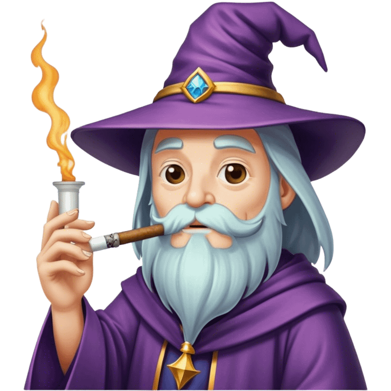 Wizard smokin a bong emoji