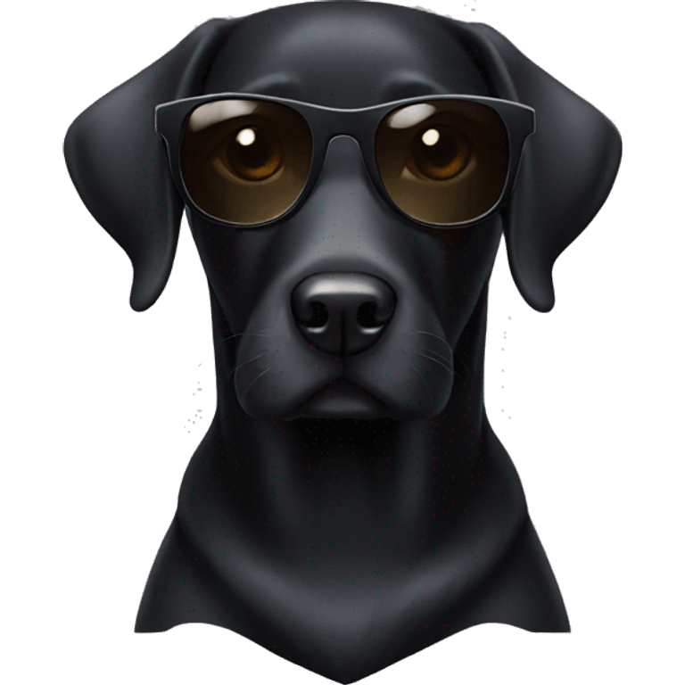 black lab with sunglasses  emoji