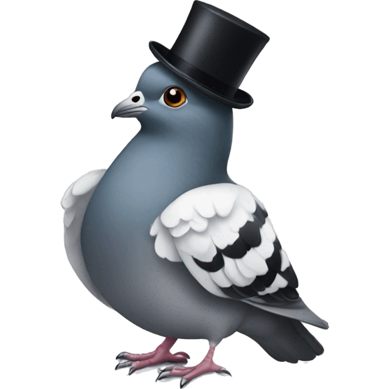 pigeon in tuxedo and top hat emoji