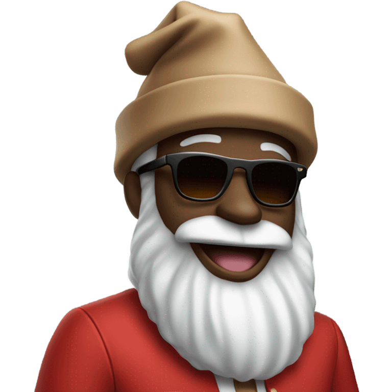 cool black santa  emoji