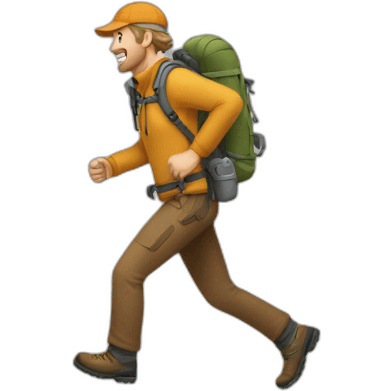 man doing trail emoji