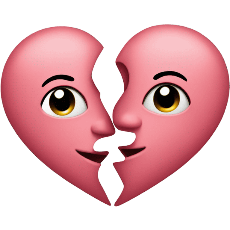 Two hearts hugging each other emoji