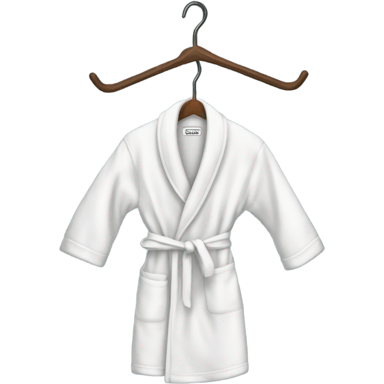 White dressing gown on hanger emoji