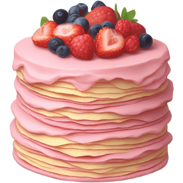 Pink Crepe cake emoji