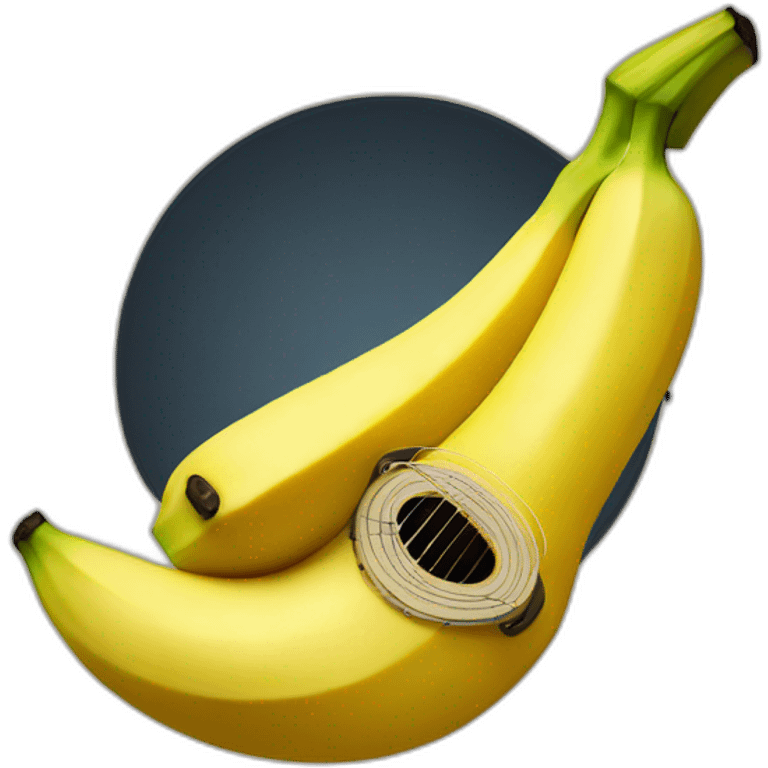 Banana playing guitar emoji