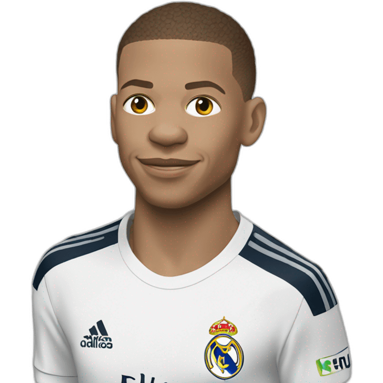 Mbappé Real Madrid fait un salut emoji