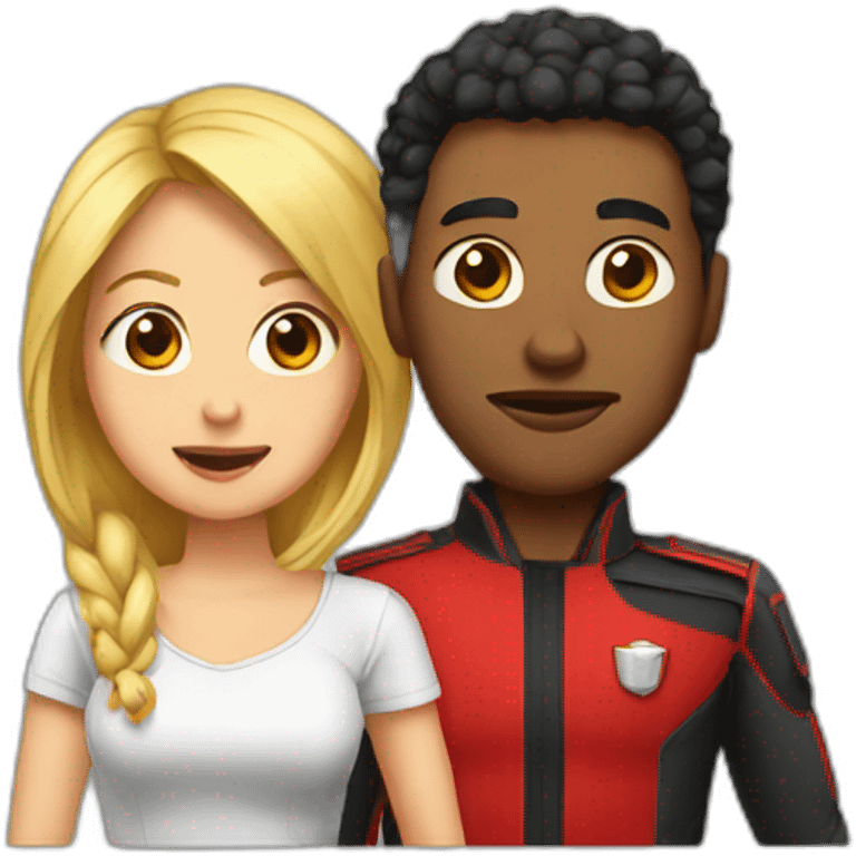 red alert with girlfriend inside emoji