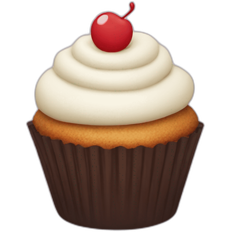 Happy cupcake emoji