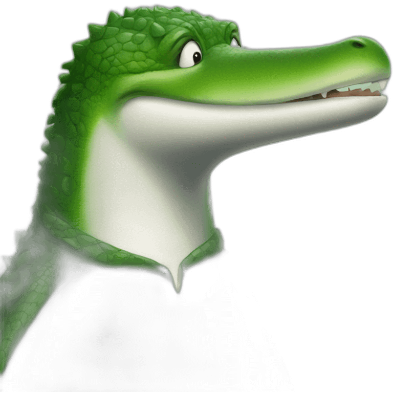 pinguin disguise as a crocodile emoji