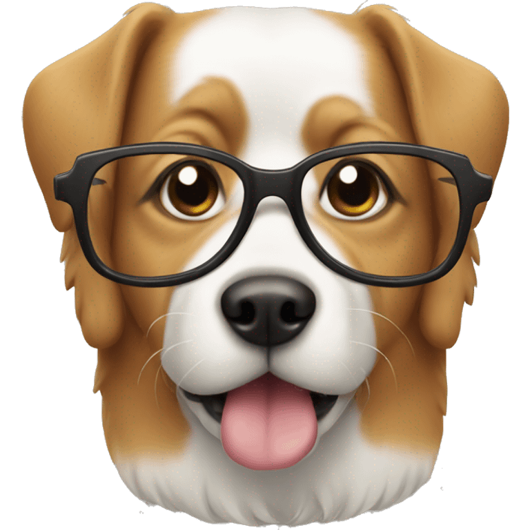 dog with glasses emoji