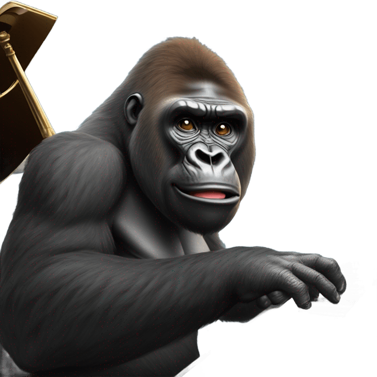 gorilla playing piano from Sing movie emoji