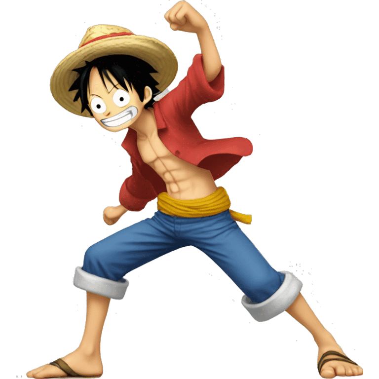 Luffy bailando emoji