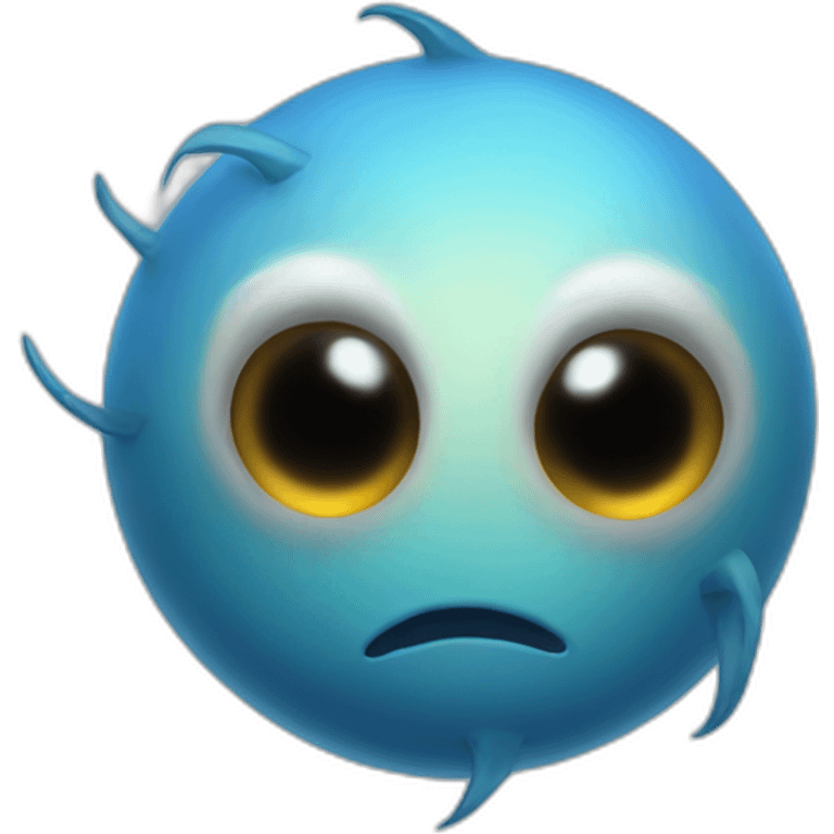 one eyed blue spheric creature emoji