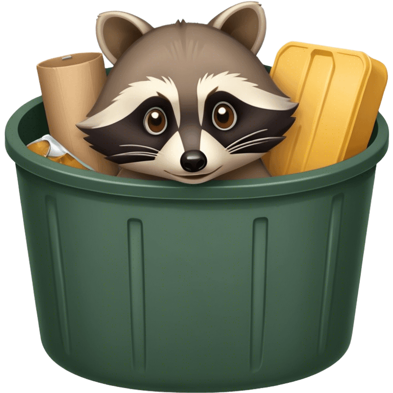 Trash raccoon emoji