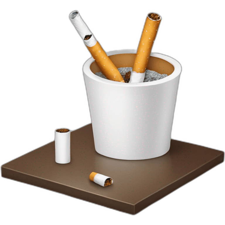 Cigarette qui est aux toilettes en buvant un café emoji