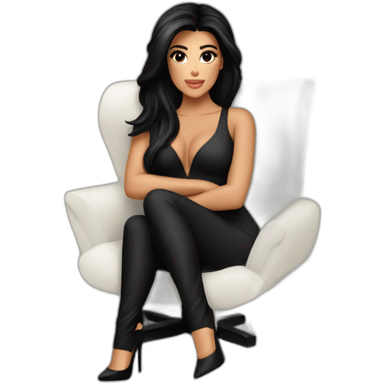 Kardashian sur une chaise emoji