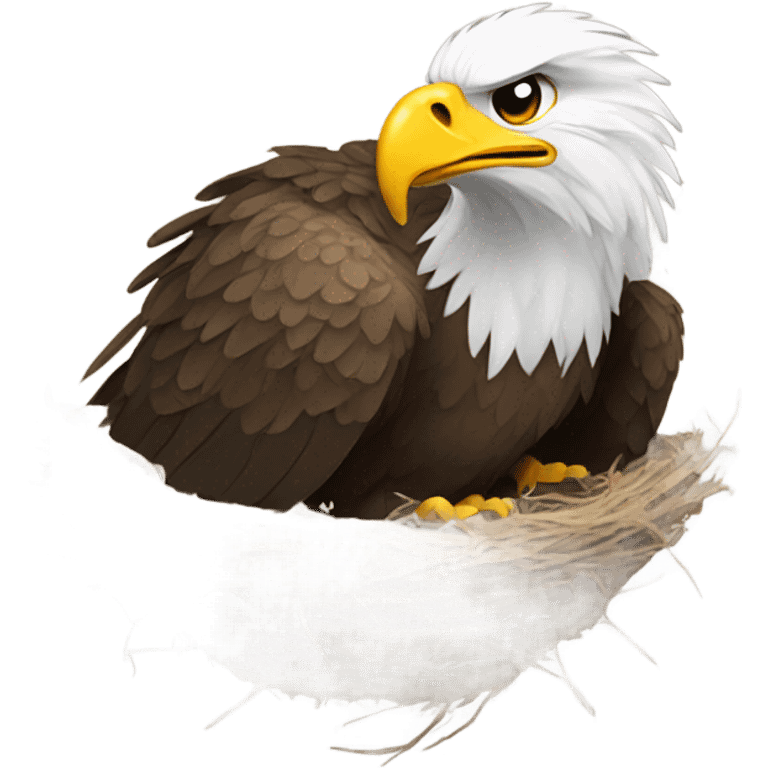 Eagle in a nest emoji