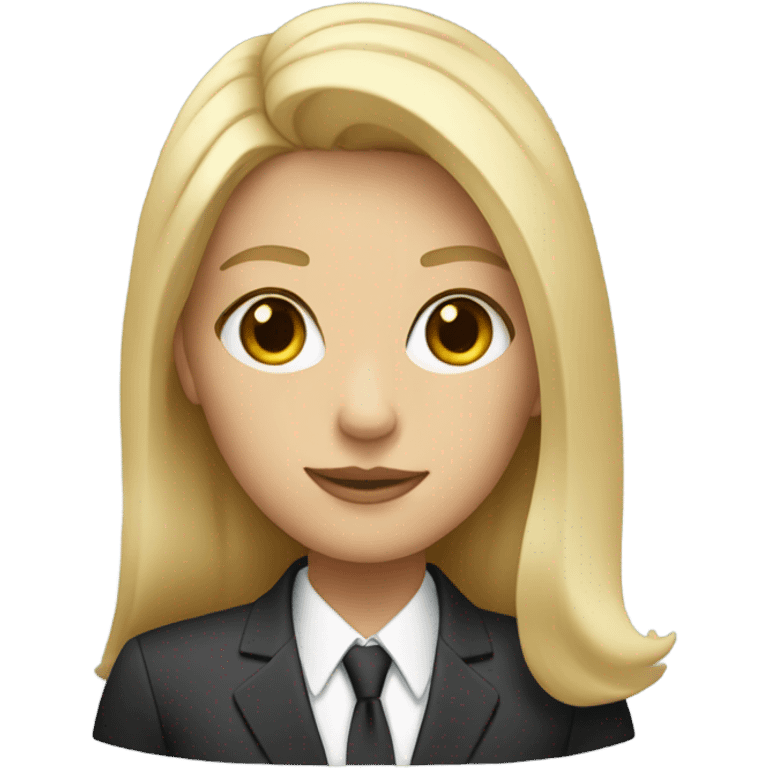 blonde girl in a suit emoji