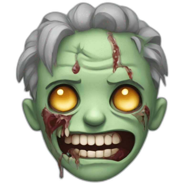 Smiling zombie emoji