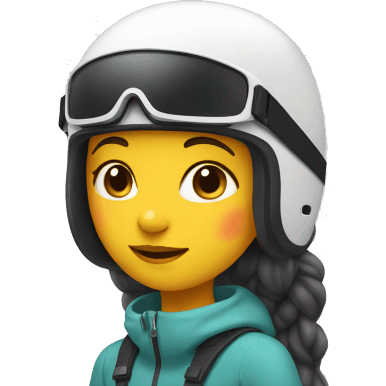 Girl with ski helmet emoji