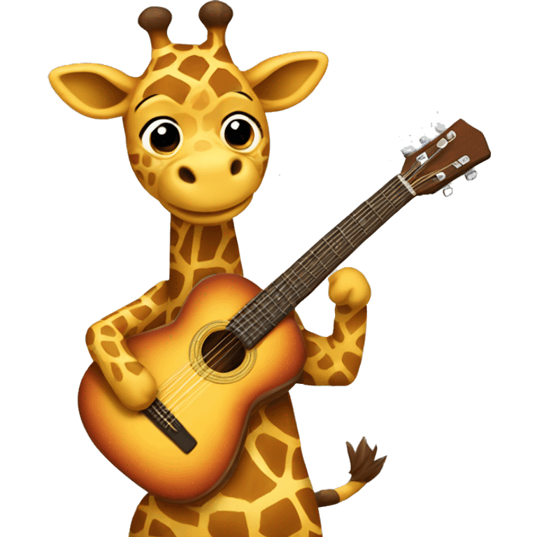 giraffe playing the guitar emoji