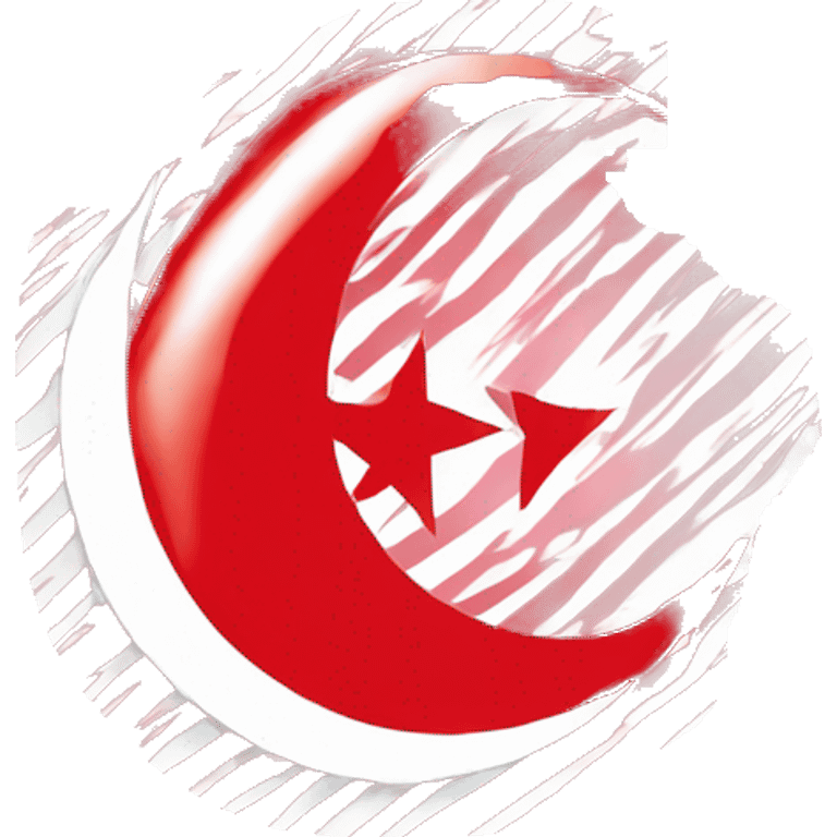 Generate an emoji flag of the Turkish Republic of Northern Cyprus, featuring two red horizontal stripes near the top and bottom edges on a white background, with a red crescent and star centered between the stripes. emoji