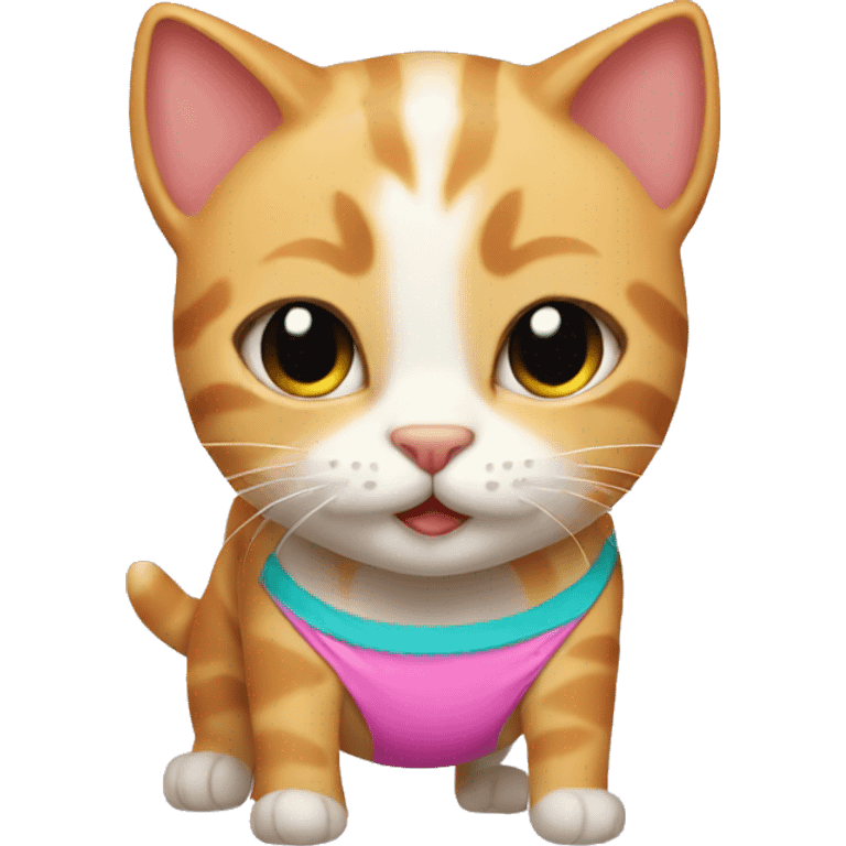 cat wearing a bikini emoji