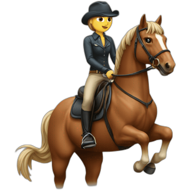 horse riding a horse emoji