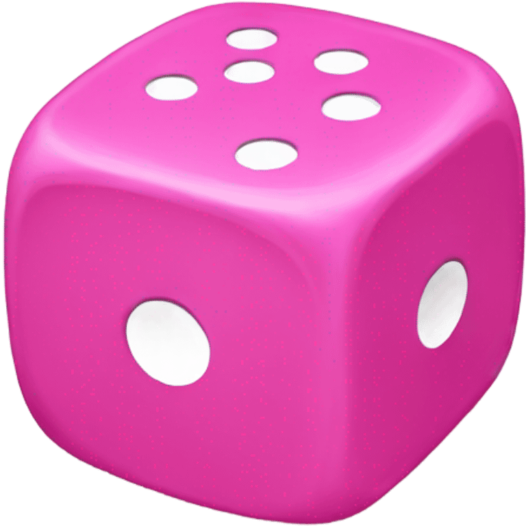 Pink dice  emoji