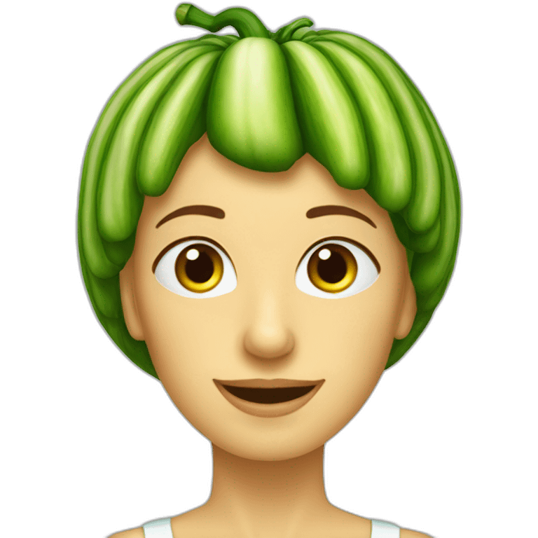 Frau küsst Zucchini emoji