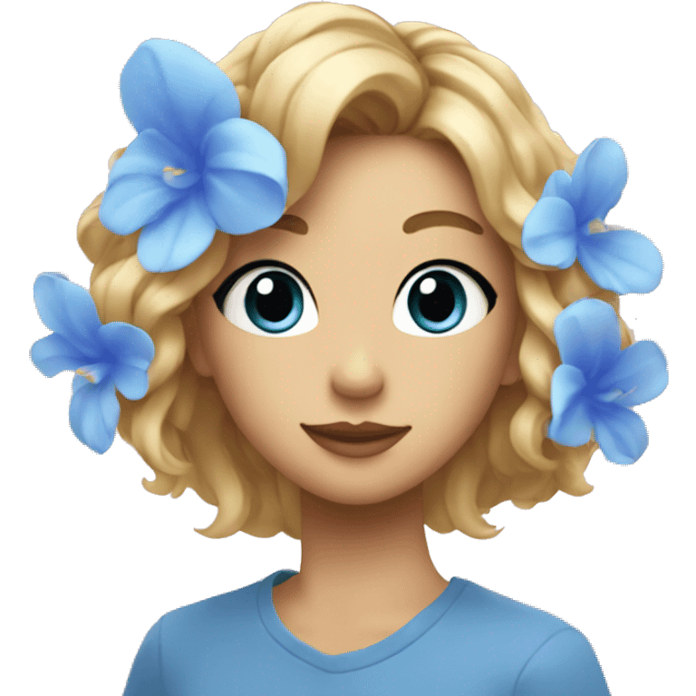 fleur bleue comme tiktok emoji