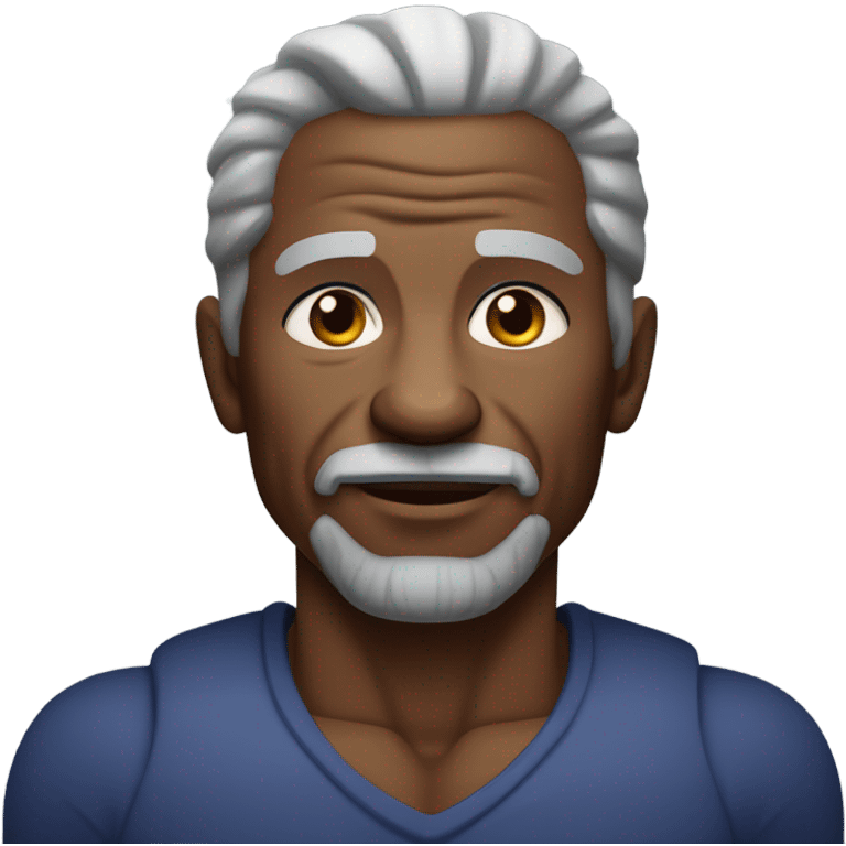 muscular old black man emoji