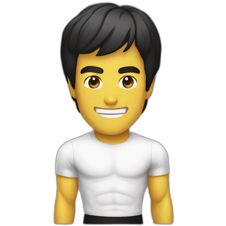 bruce lee smiling emoji