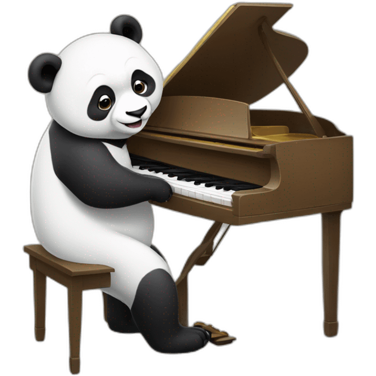 kang fu panda playing piano emoji