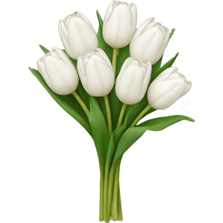 white tulip bouquet  emoji