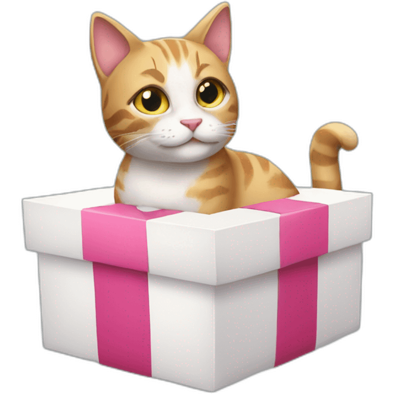 cat from gift box emoji