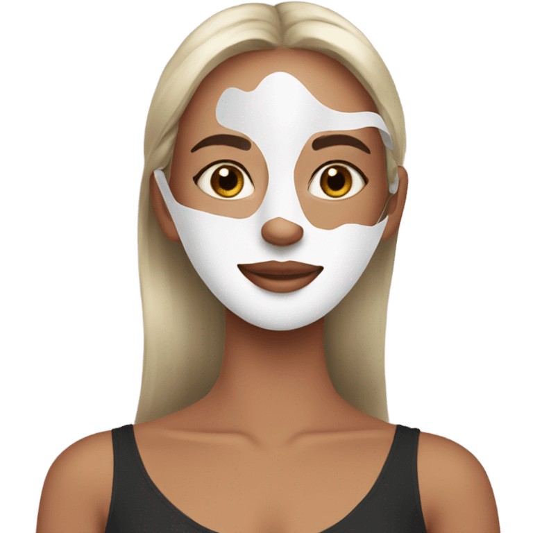 Girl putting naturel mask  emoji