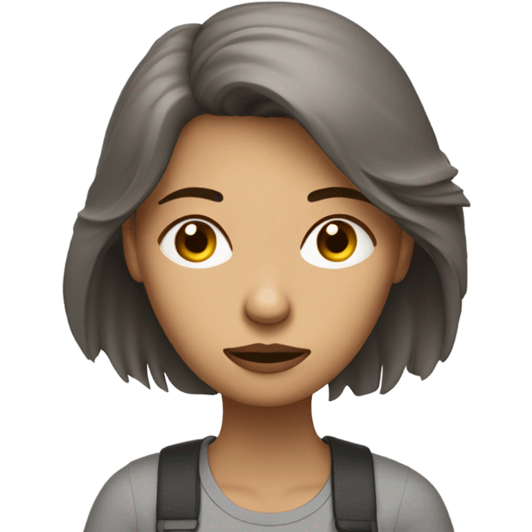 Tired Lady working on computer emoji