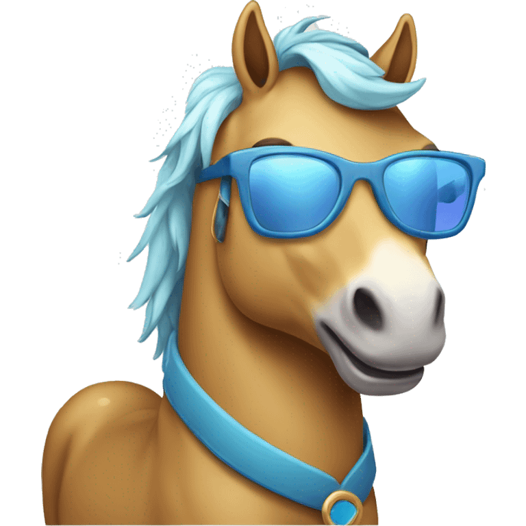 Unicornio con gafas emoji