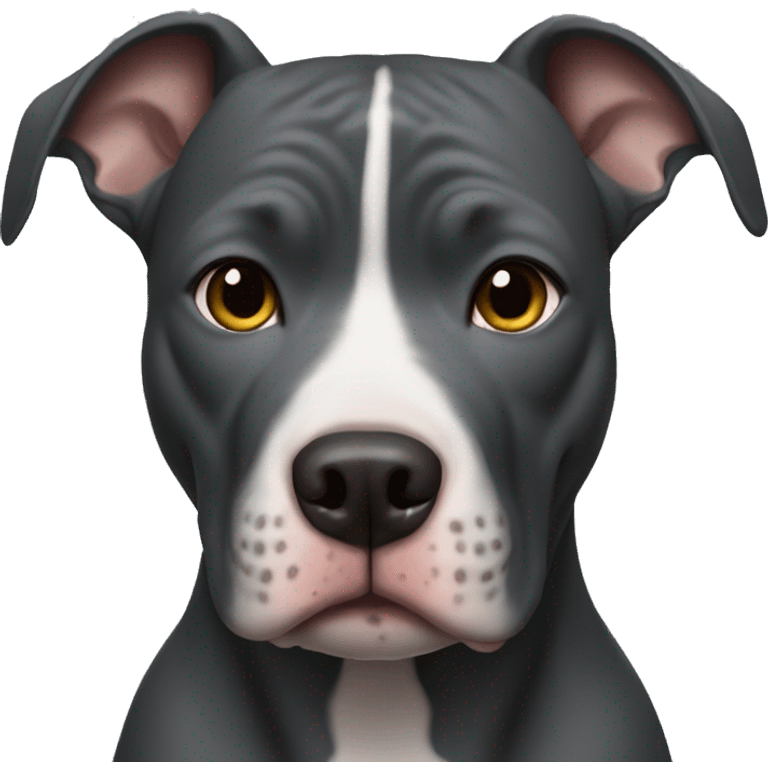 Dark grey pitbull emoji