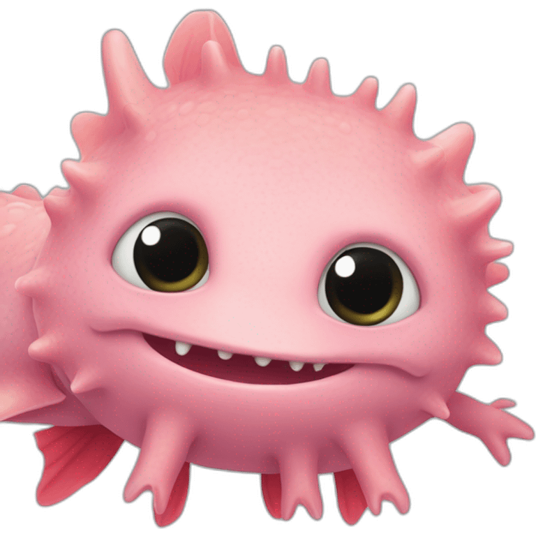 Une eponge et un axolotl emoji