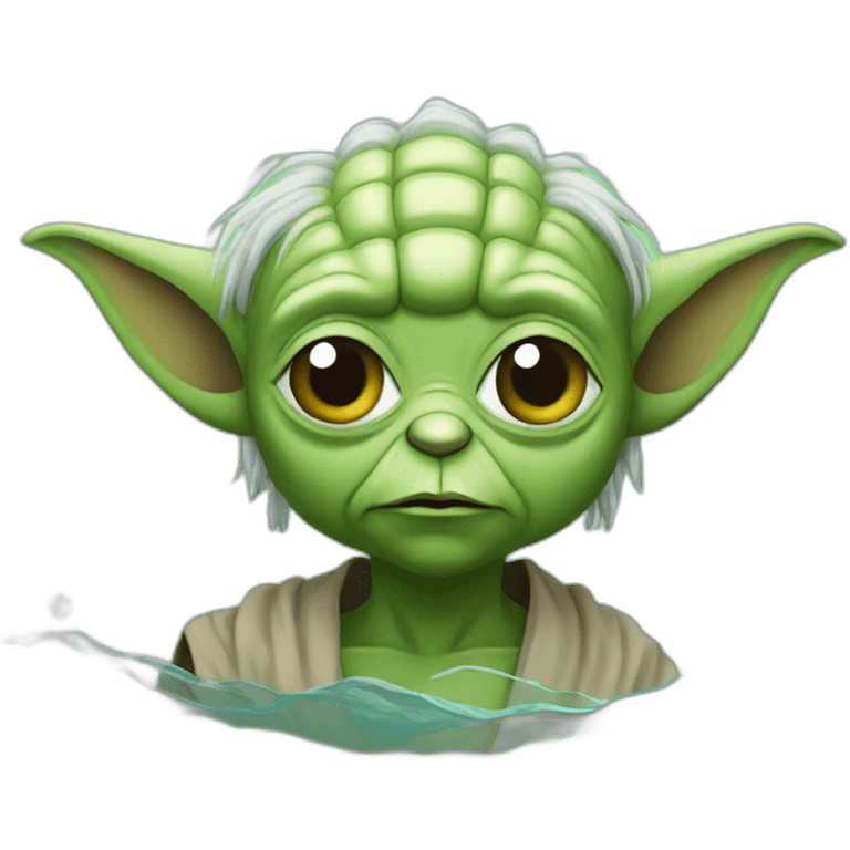 Yoda swimming emoji