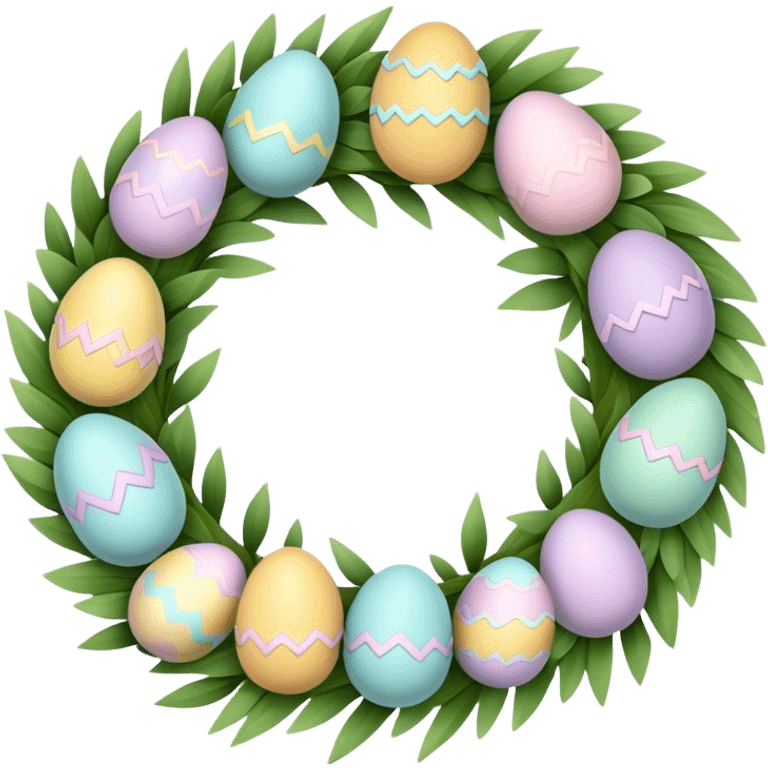 Pastel Easter wreath emoji