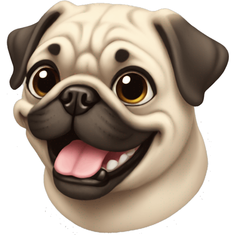 happy pug emoji