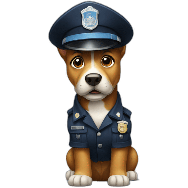 un chien policier emoji